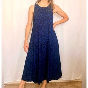 navy blue dress for baby girl Pinnacle by Shruti Sancheti Smocked A-Line Midi Dress main image 0